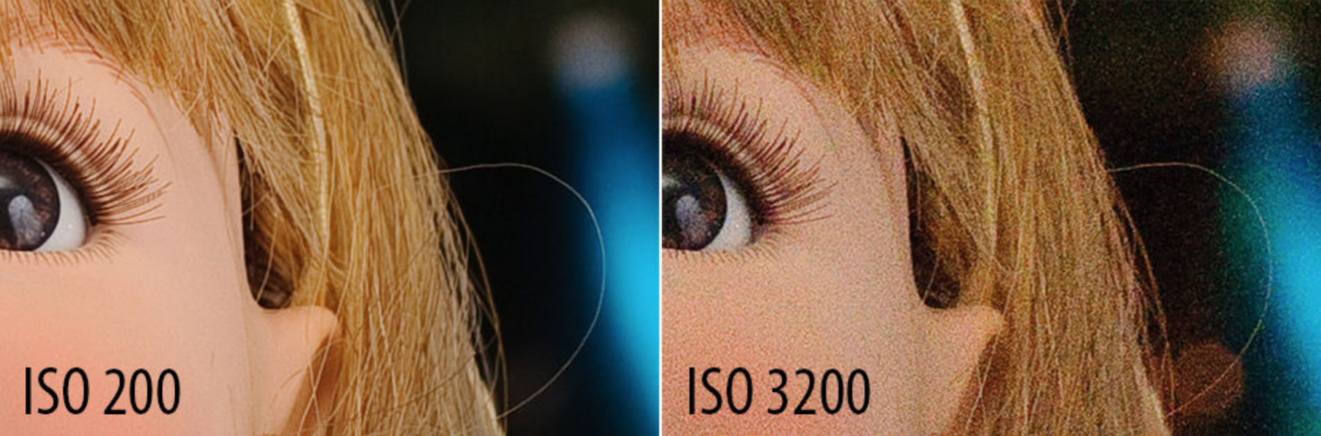 ISO réduit versus ISO élevé